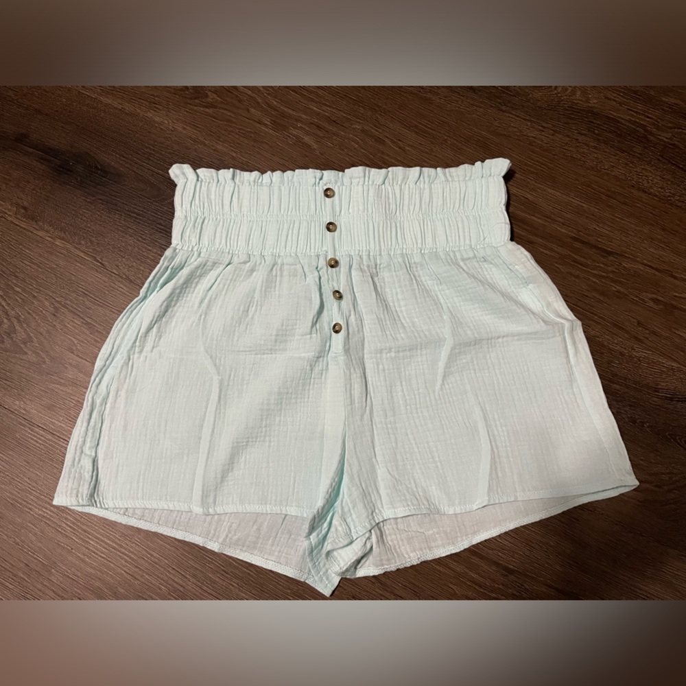 Simply Southern Baby Blue High Waisted Shorts | Size: S